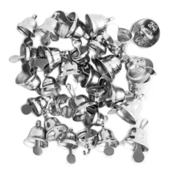 Dzwoneczki ozdobne, metalowe - DpCraft - srebrne, 30 szt.