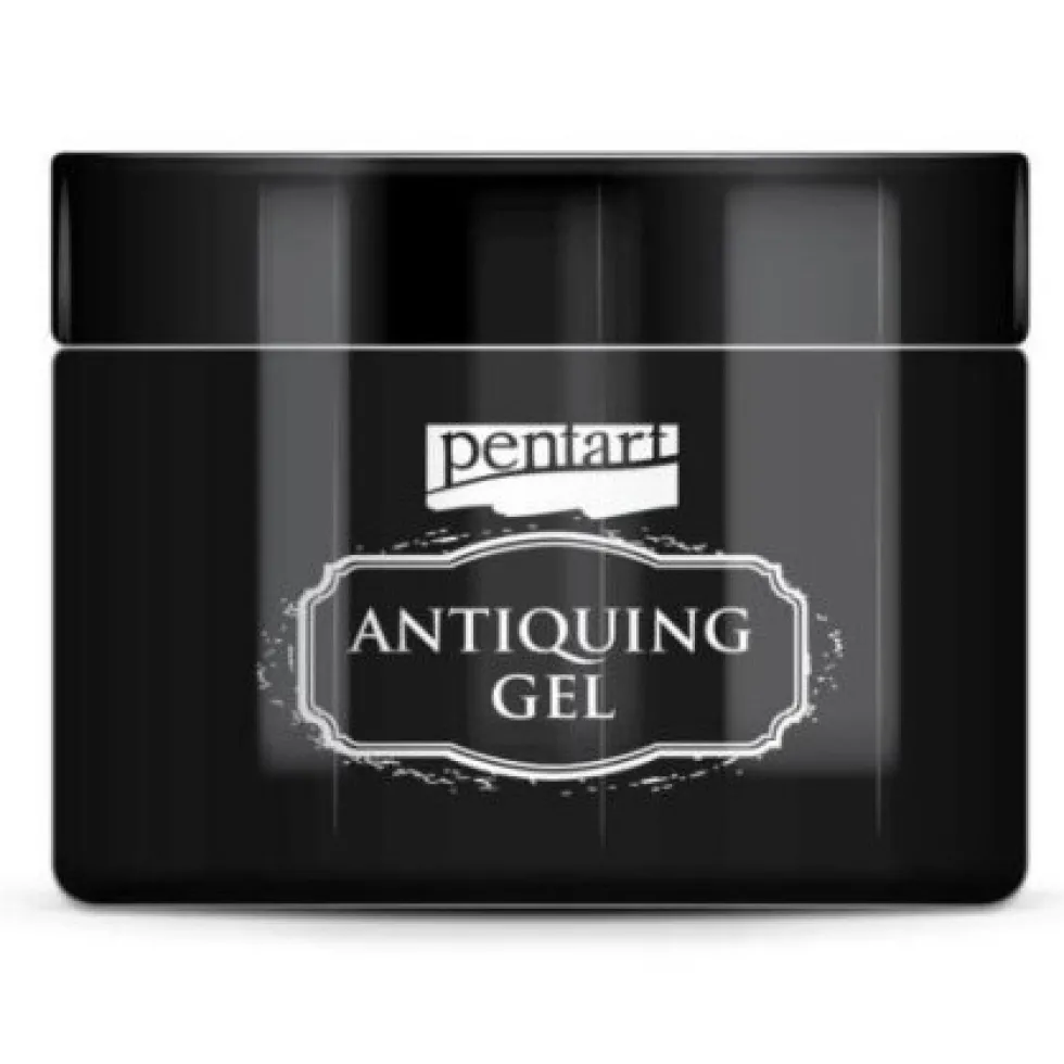 Żel postarzający Antiquing Gel - Pentart - czarny, 150 ml