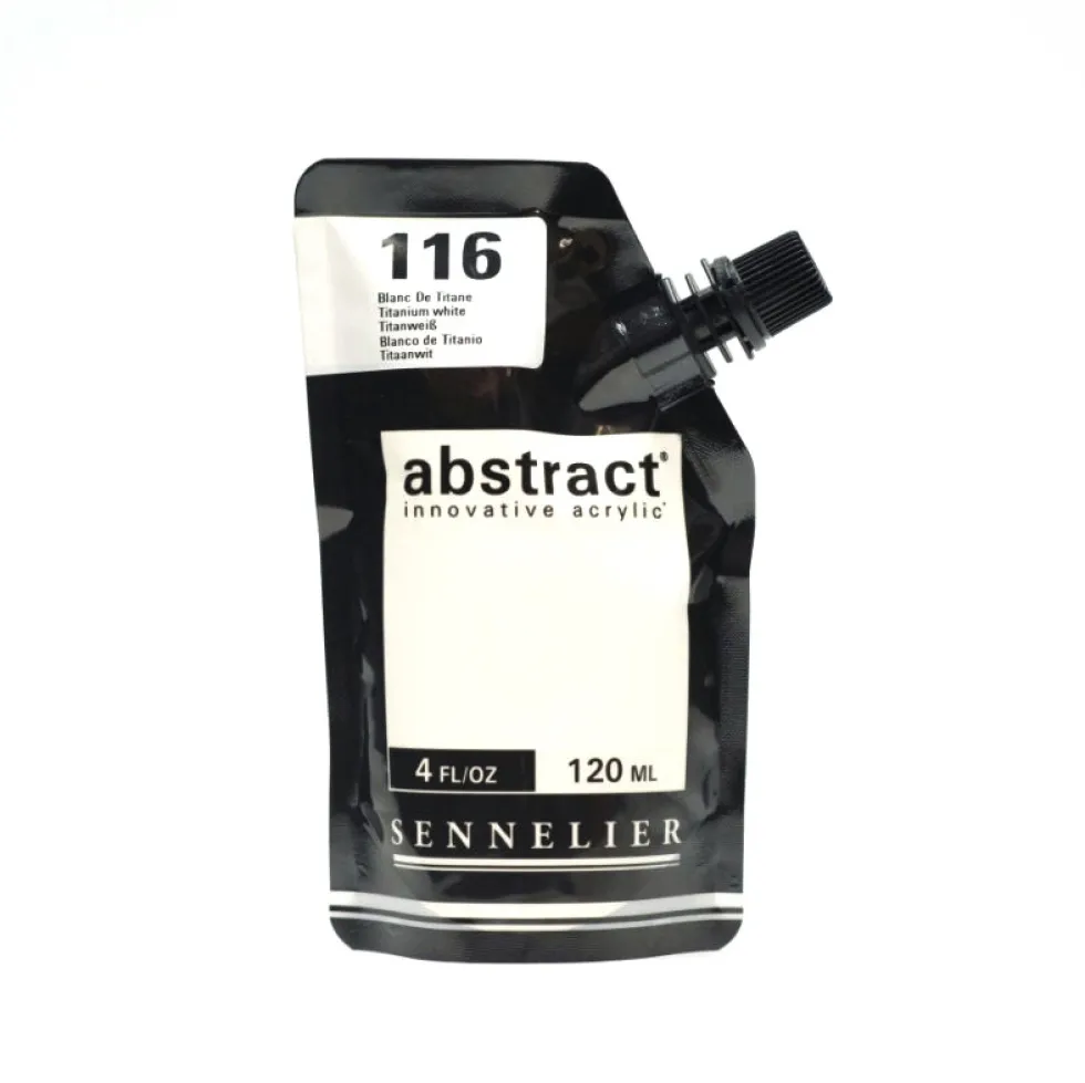 Farba akrylowa Abstract - Sennelier - 116 Titanium White 120 ml