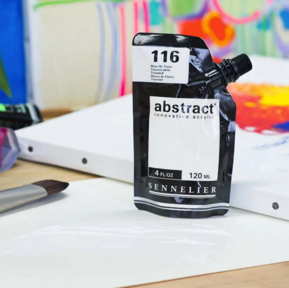 Farba akrylowa Abstract - Sennelier - 116 Titanium White 120 ml