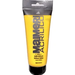 Farba akrylowa Acrilico - Maimeri - 074, Brilliant Yellow, 200 ml
