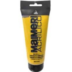Farba akrylowa Acrilico - Maimeri - 079, Cadmium Free Yellow Deep, 200 ml