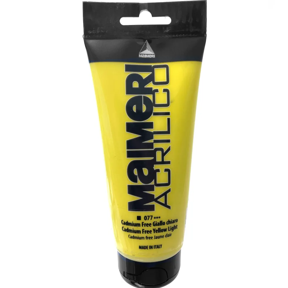Farba akrylowa Acrilico - Maimeri - 077, Cadmium Free Yellow Light, 200 ml