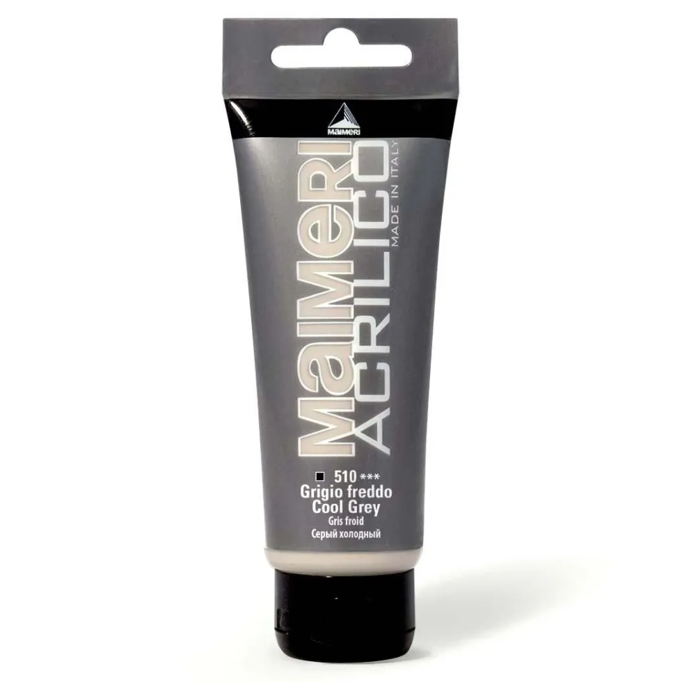 Farba akrylowa Acrilico - Maimeri - 510, Cool Grey, 200 ml