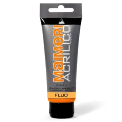 Farba akrylowa Acrilico - Maimeri - 051, Fluorescent Orange, 200 ml