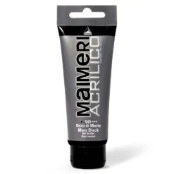 Farba akrylowa Acrilico - Maimeri - 540, Mars Black, 200 ml