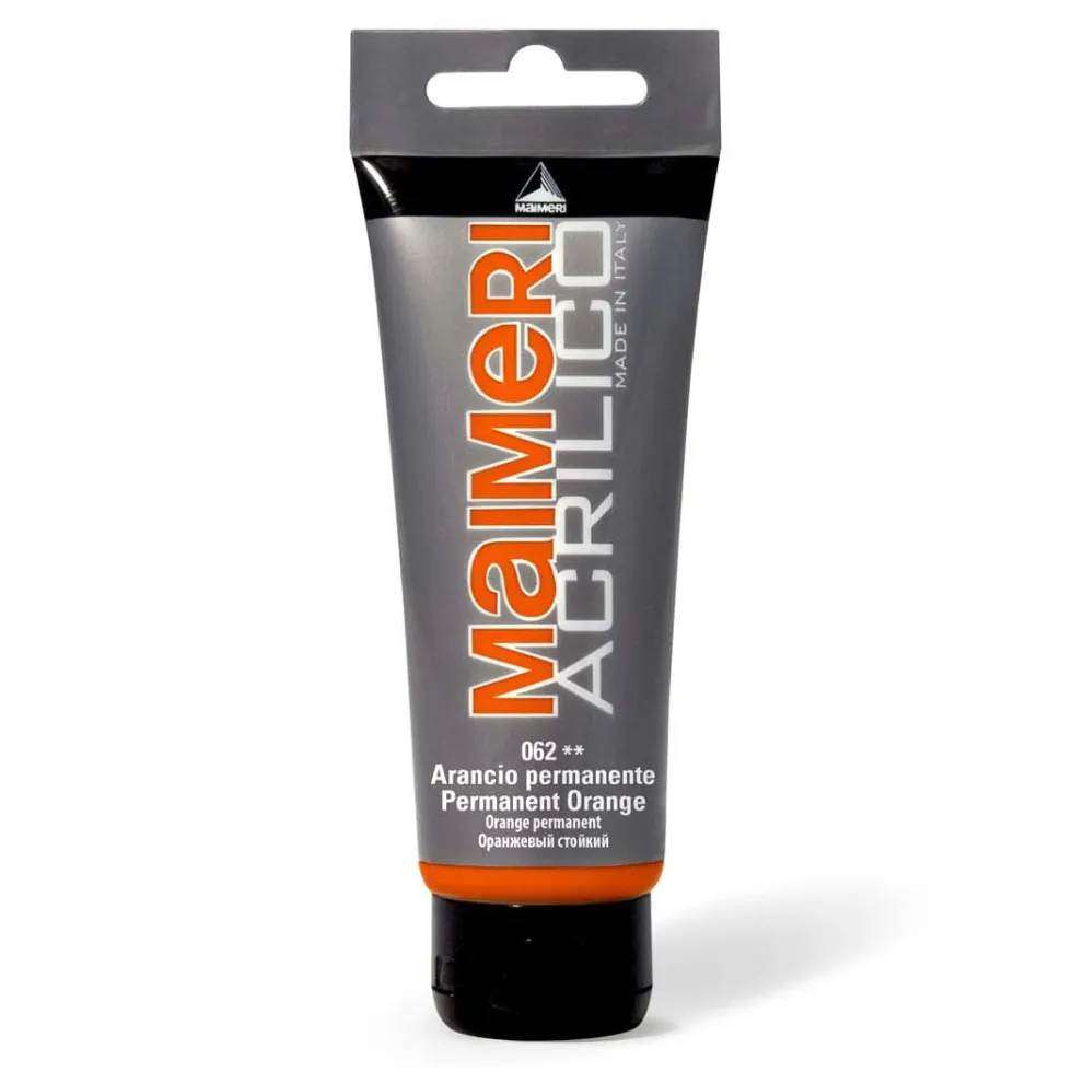 Farba akrylowa Acrilico - Maimeri - 062, Permanent Orange, 200 ml
