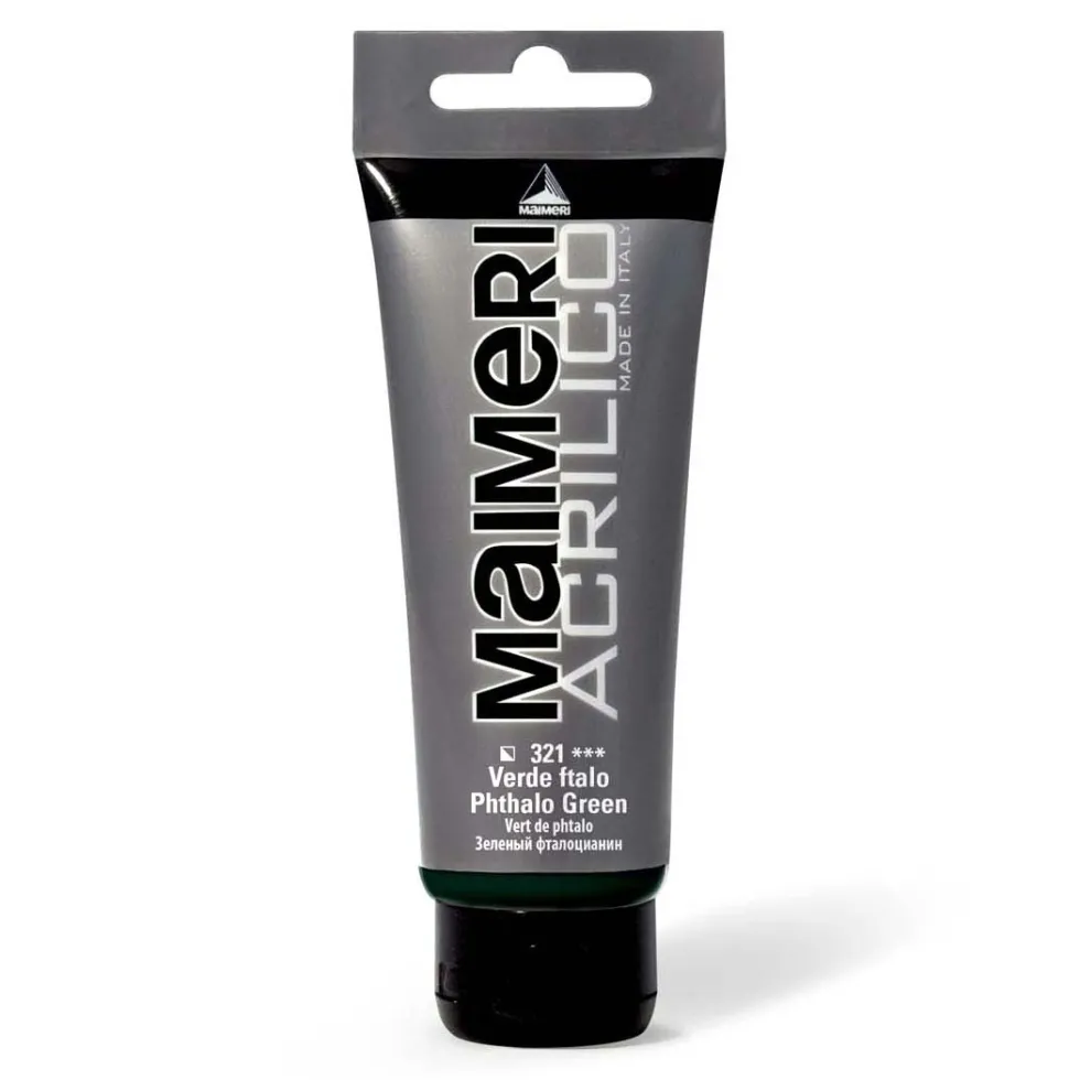Farba akrylowa Acrilico - Maimeri - 321, Phthalo Green, 200 ml