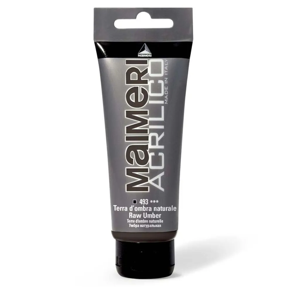 Farba akrylowa Acrilico - Maimeri - 493, Raw Umber, 200 ml
