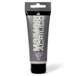 Farba akrylowa Acrilico - Maimeri - 003, Silver, 200 ml