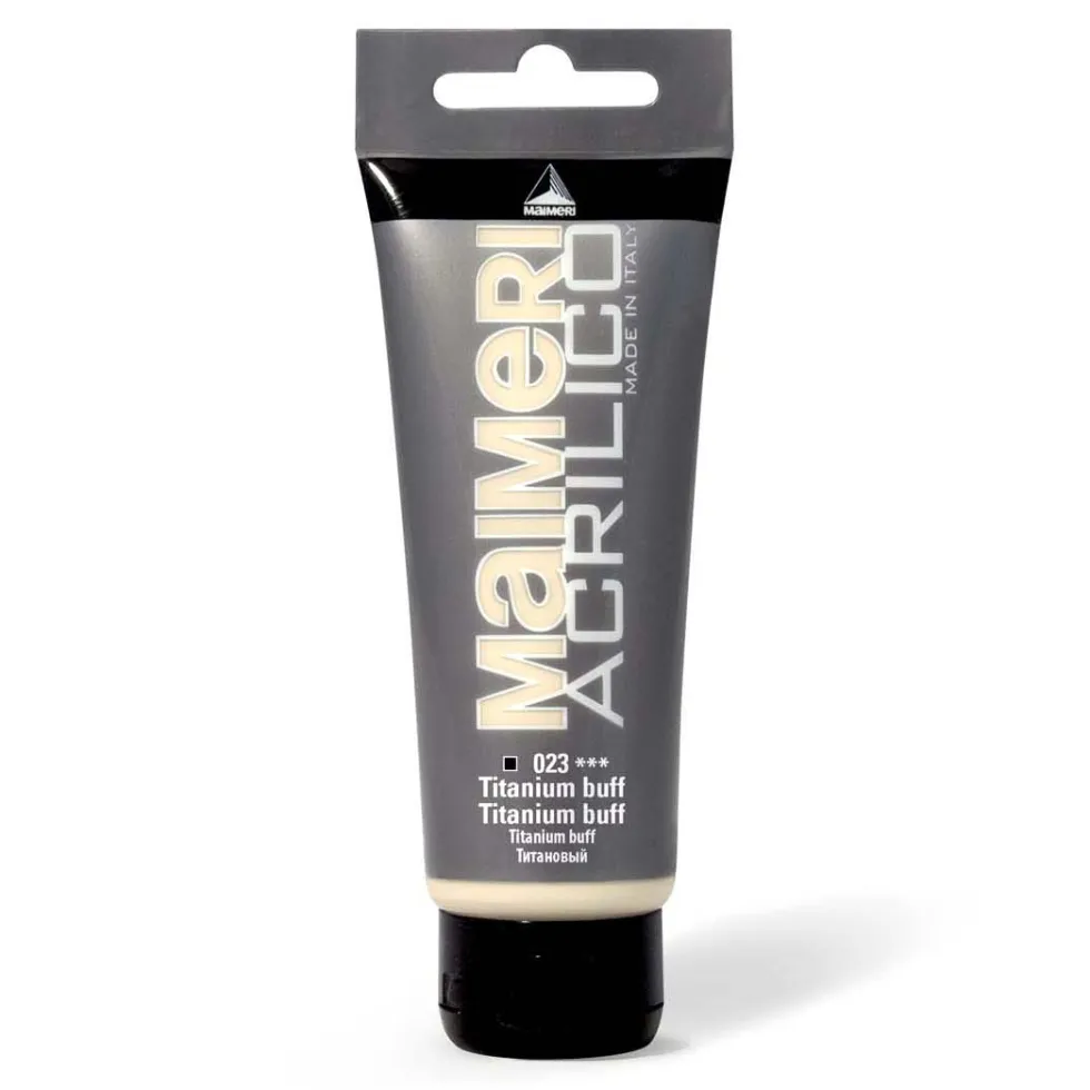 Farba akrylowa Acrilico - Maimeri - 023, Titanium Buff, 200 ml