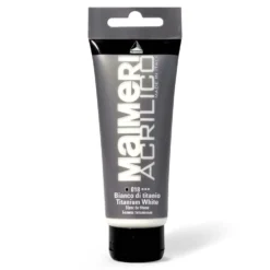 Farba akrylowa Acrilico - Maimeri - 018, Titanium White, 200 ml