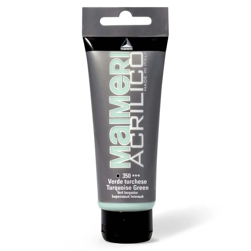 Farba akrylowa Acrilico - Maimeri - 350, Turquoise Green, 200 ml