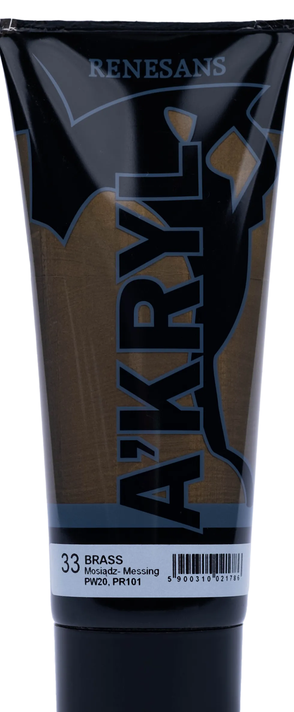 Farba akrylowa A'kryl metaliczna - Renesans - 33, brass, 200 ml
