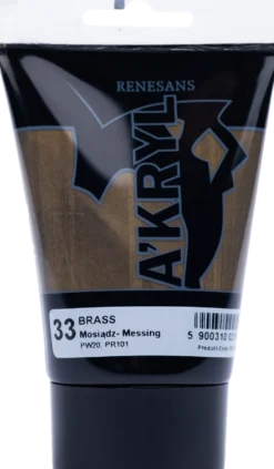 Farba akrylowa A'kryl metaliczna - Renesans - mosiądz, 100 ml