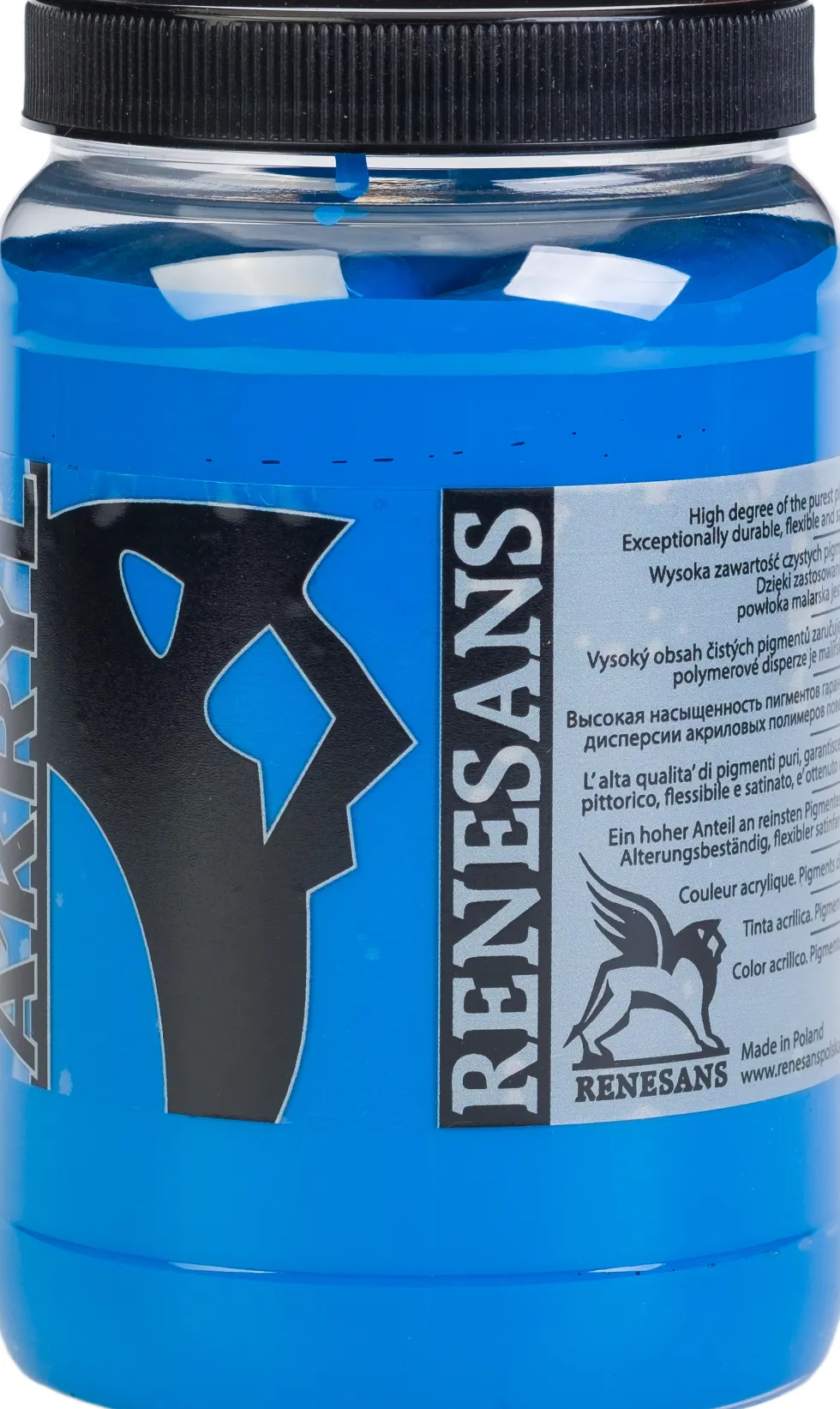 Farba akrylowa A'kryl - Renesans - 40, błękit kobaltowy, 500 ml