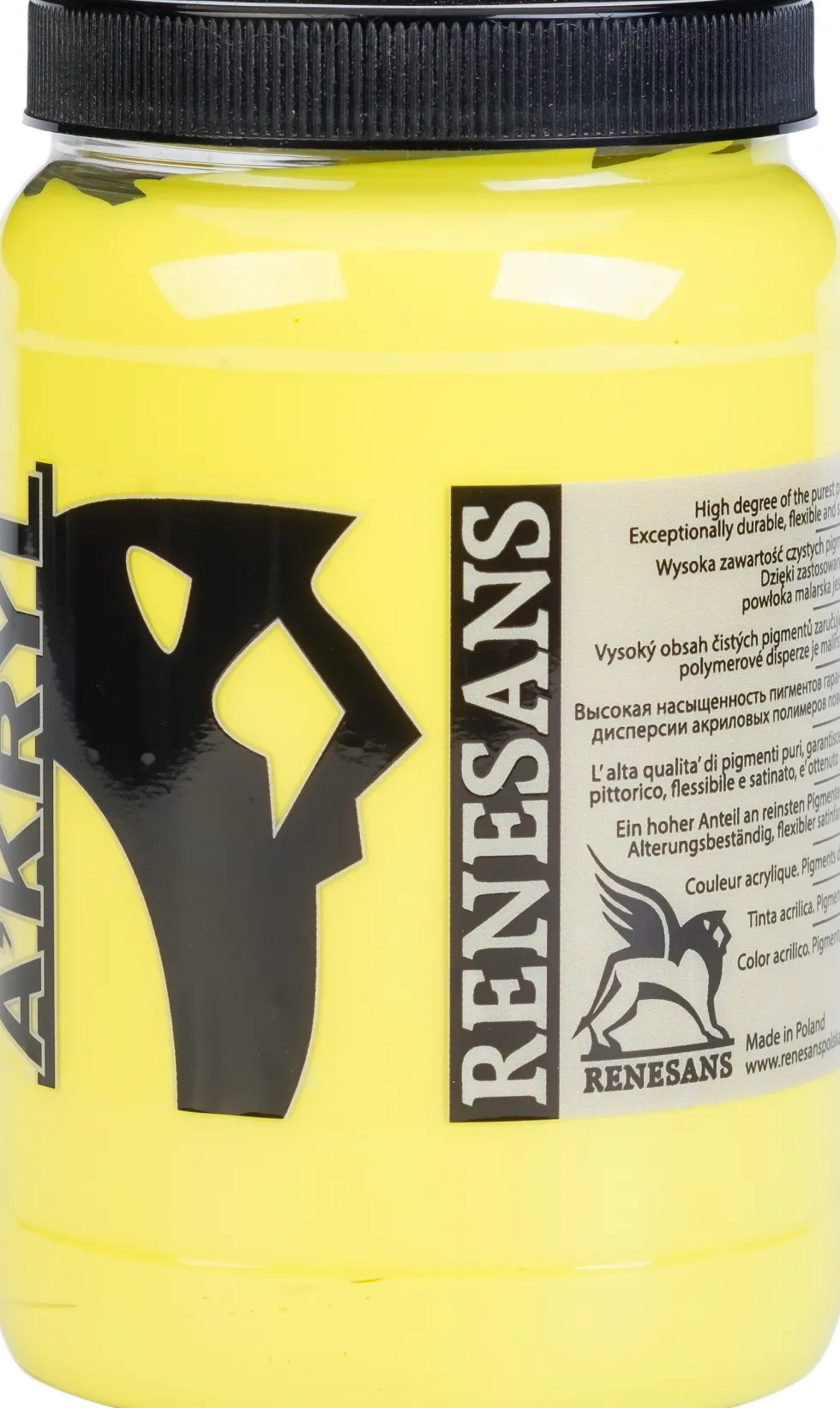 Farba akrylowa A'kryl - Renesans - 04, żółć cytrynowa, 500 ml
