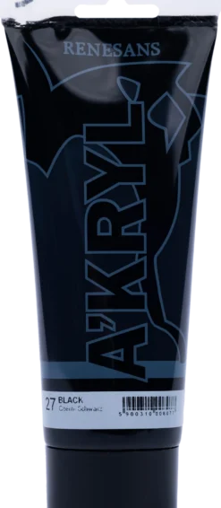 Farba akrylowa A'kryl - Renesans - czerń karbonowa, 200 ml