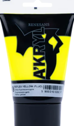 Farba akrylowa A'kryl - Renesans - żółć fluorescencyjna, 100 ml