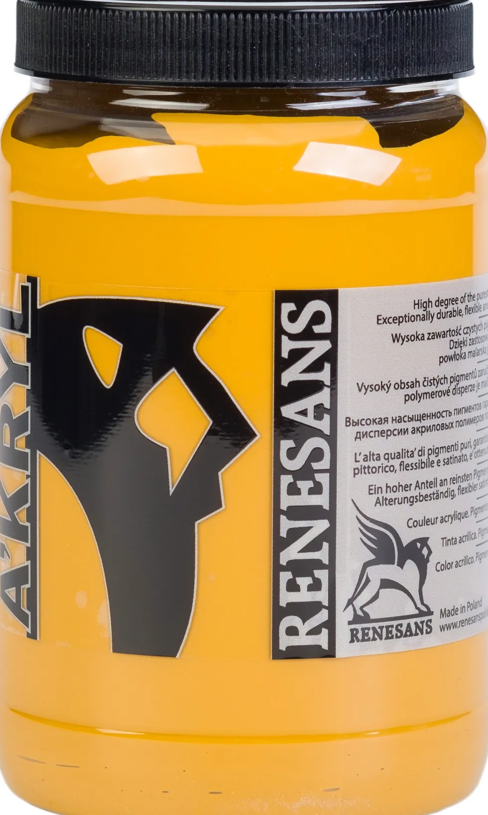 Farba akrylowa A'kryl - Renesans - 12, ochra żółta, 500 ml
