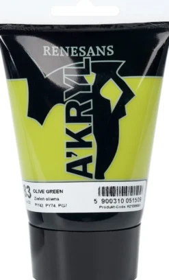 Farba akrylowa A'kryl - Renesans - 83, Olive Green, 100 ml