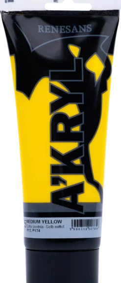 Farba akrylowa A'kryl - Renesans - żółć średnia, 200 ml