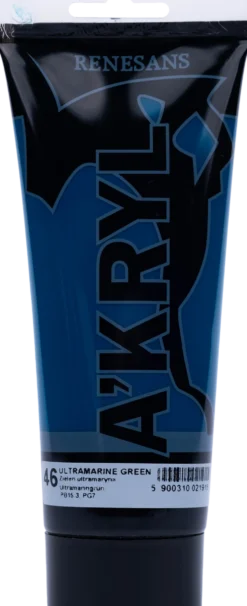 Farba akrylowa A'kryl - Renesans - 46, ultramarine green, 200 ml