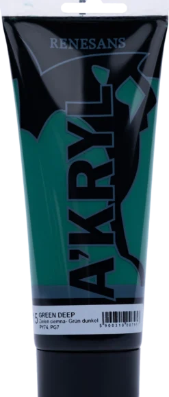 Farba akrylowa A'kryl - Renesans - zieleń ciemna, 200 ml