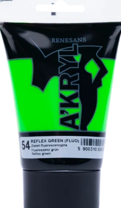 Farba akrylowa A'kryl - Renesans - zieleń fluorescencyjna, 100 ml