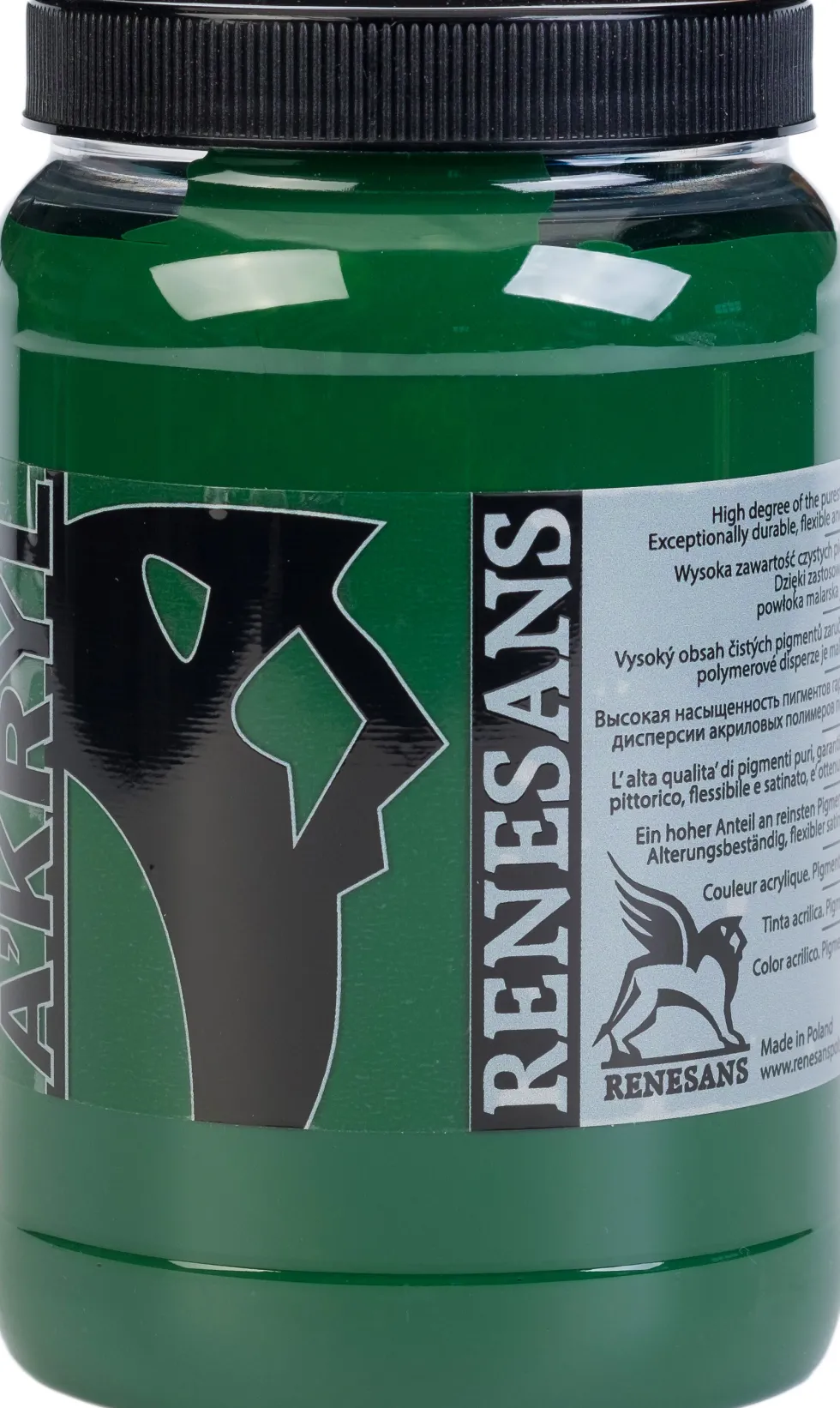 Farba akrylowa A'kryl - Renesans - 18, zieleń soczysta, 500 ml