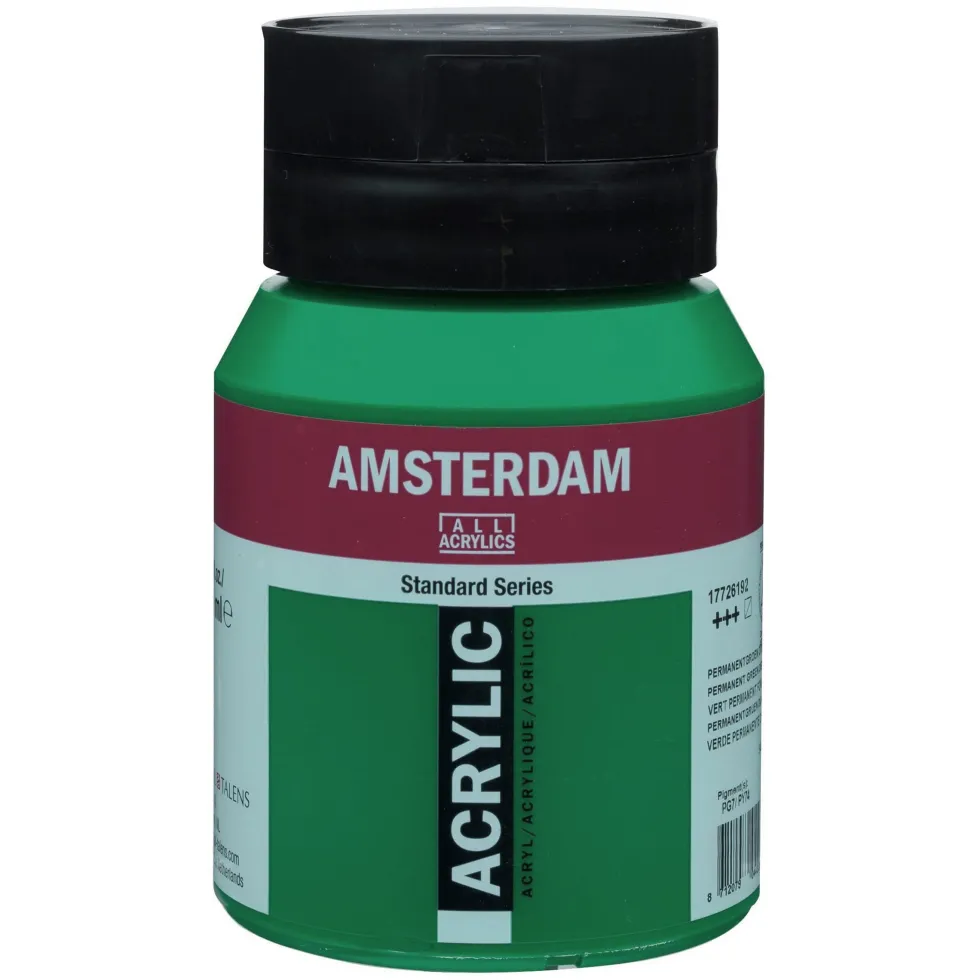 Farba akrylowa - Amsterdam - 615, Emerald Green, 500 ml