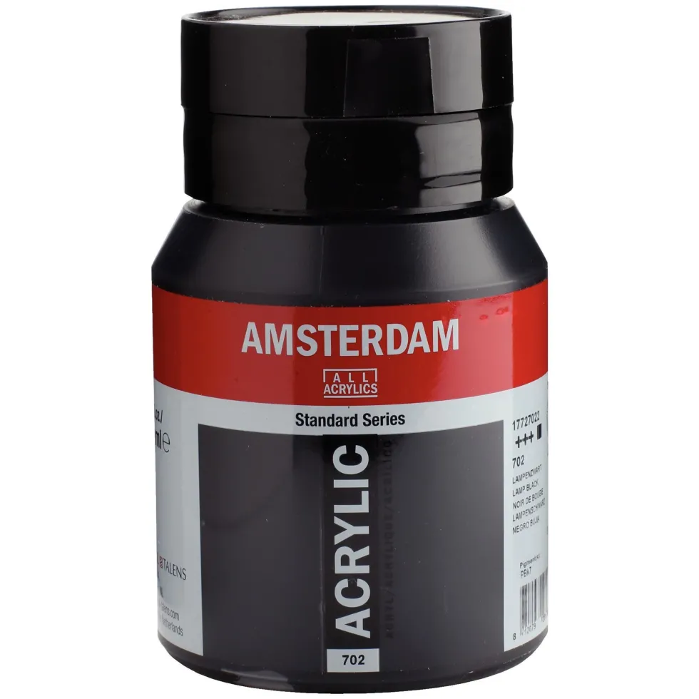 Farba akrylowa - Amsterdam - 702, Lamp Black, 500 ml