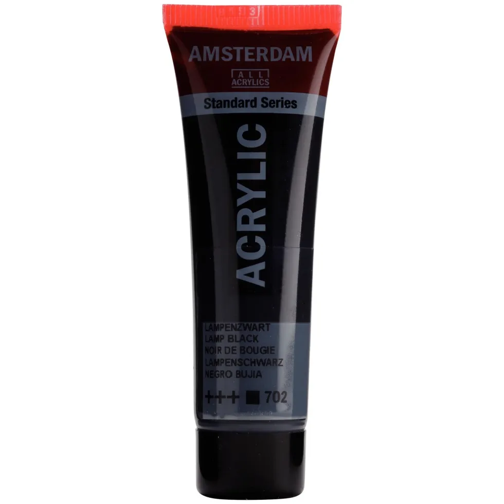Farba akrylowa - Amsterdam - Lamp Black, 20 ml