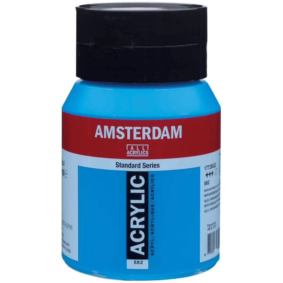 Farba akrylowa - Amsterdam - 582, Manganese Blue Phthalo, 500 ml