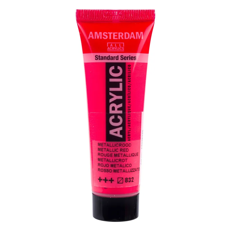 Farba akrylowa - Amsterdam - 832, Metallic Red, 20 ml