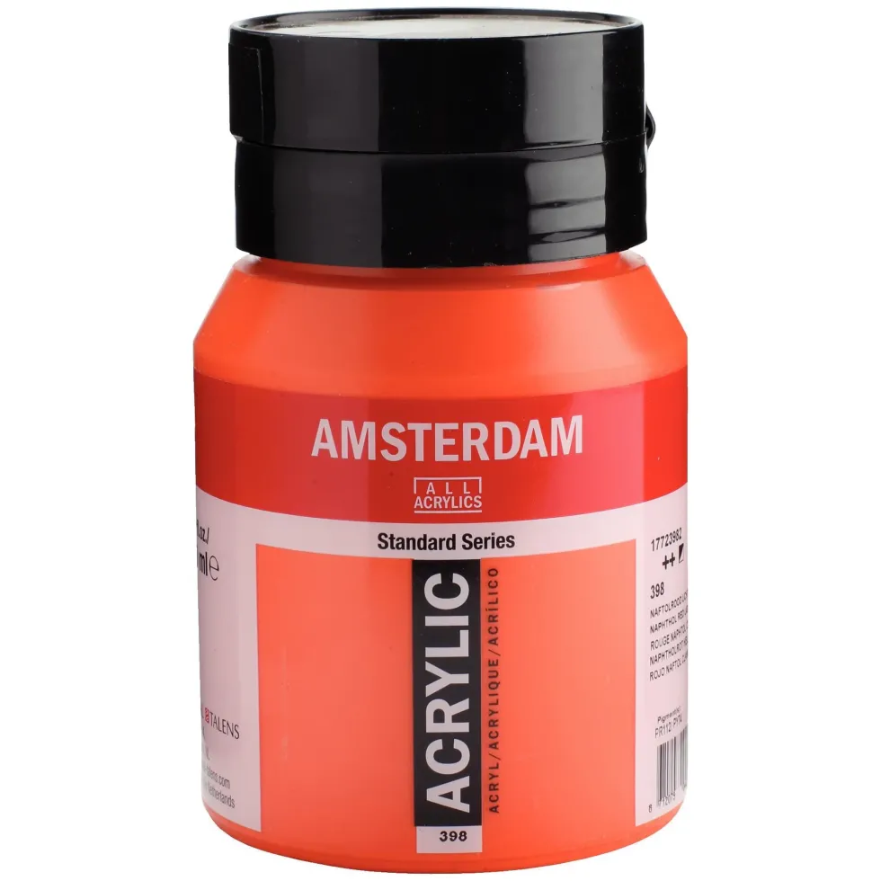 Farba akrylowa - Amsterdam - 398, Naphthol Red Light, 500 ml