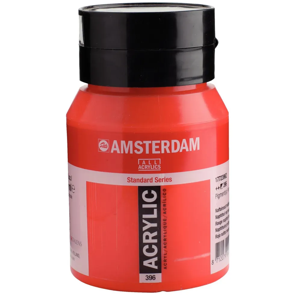 Farba akrylowa - Amsterdam - 396, Naphthol Red Medium, 500 ml