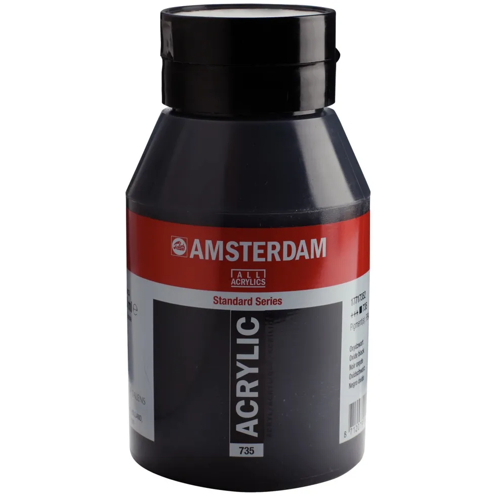 Farba akrylowa - Amsterdam - Oxide Black, 1000 ml