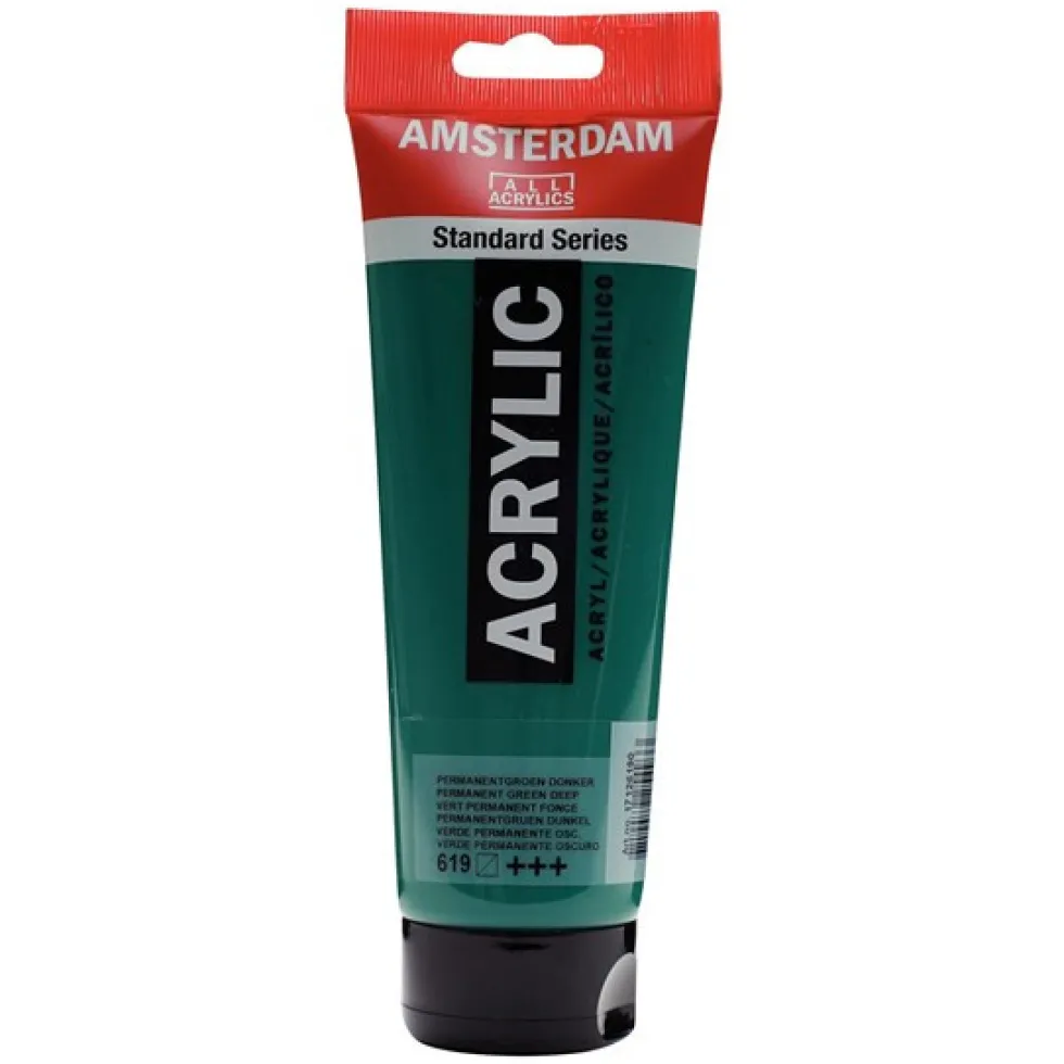Farba akrylowa - Amsterdam - 619, Permanent Green Deep, 250 ml