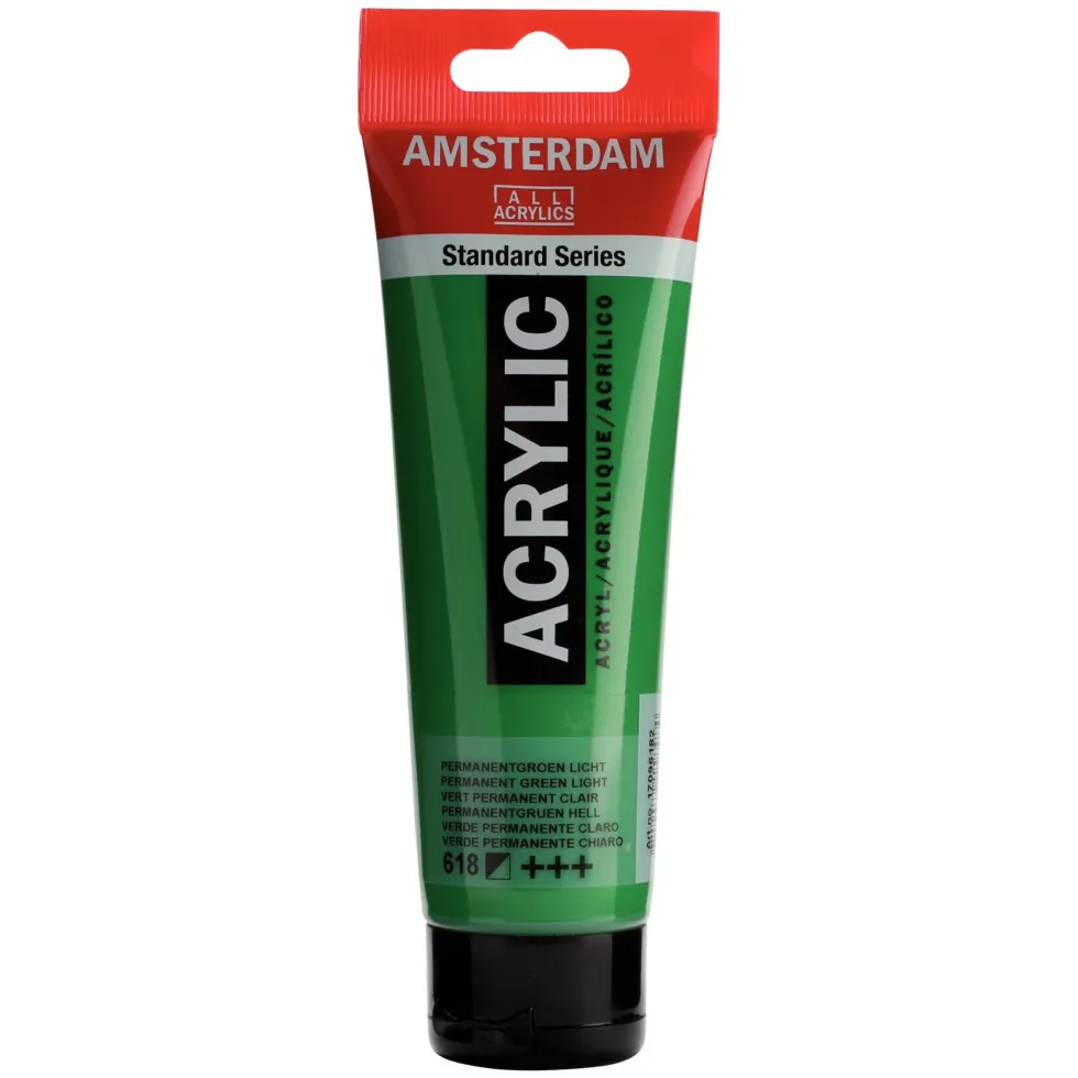 Farba akrylowa - Amsterdam - Permanent Green Light, 120 ml