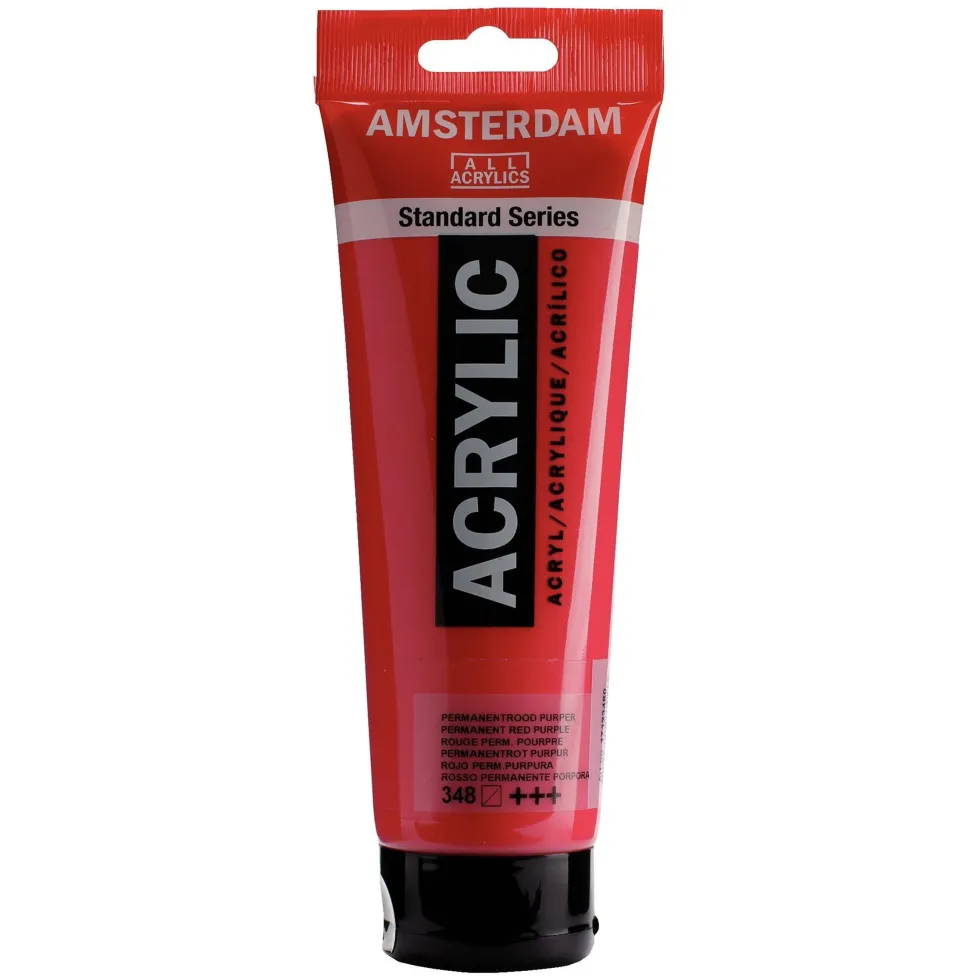 Farba akrylowa - Amsterdam - 348, Permanent Red Purple, 250 ml