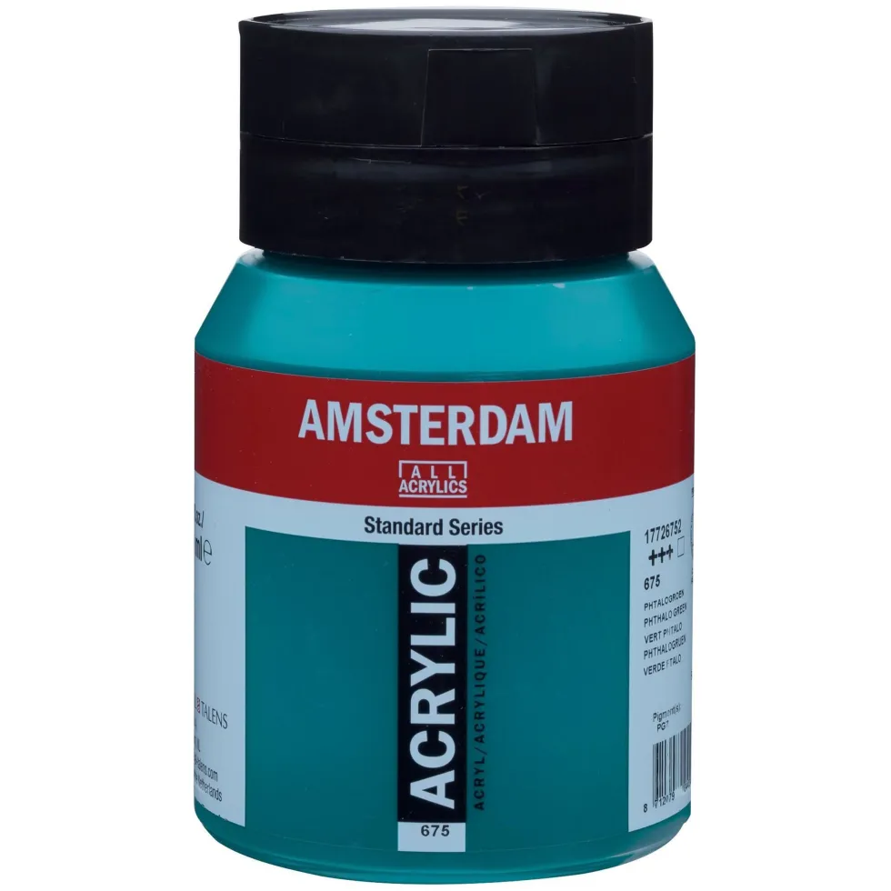 Farba akrylowa - Amsterdam - 675, Phthalo Green, 500 ml