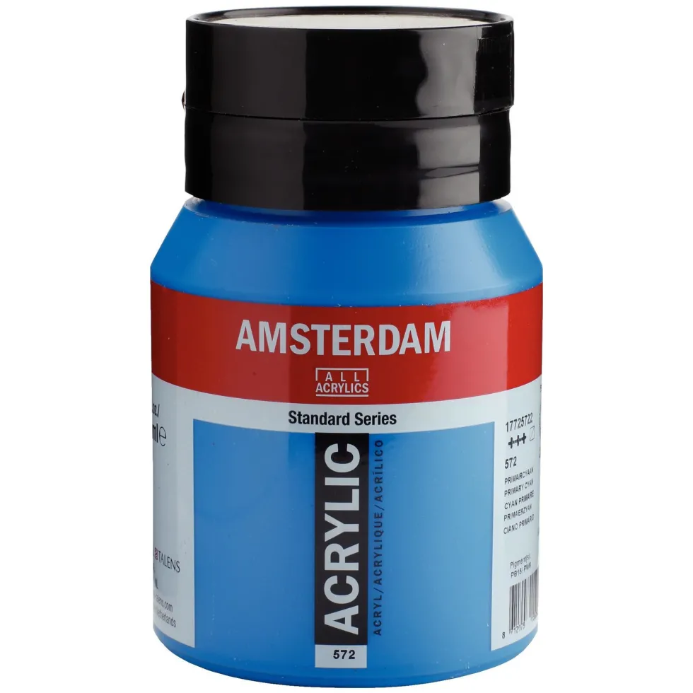 Farba akrylowa - Amsterdam - 572, Primary Cyan, 500 ml