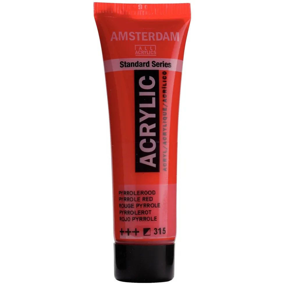 Farba akrylowa - Amsterdam - Pyrrole Red, 20 ml