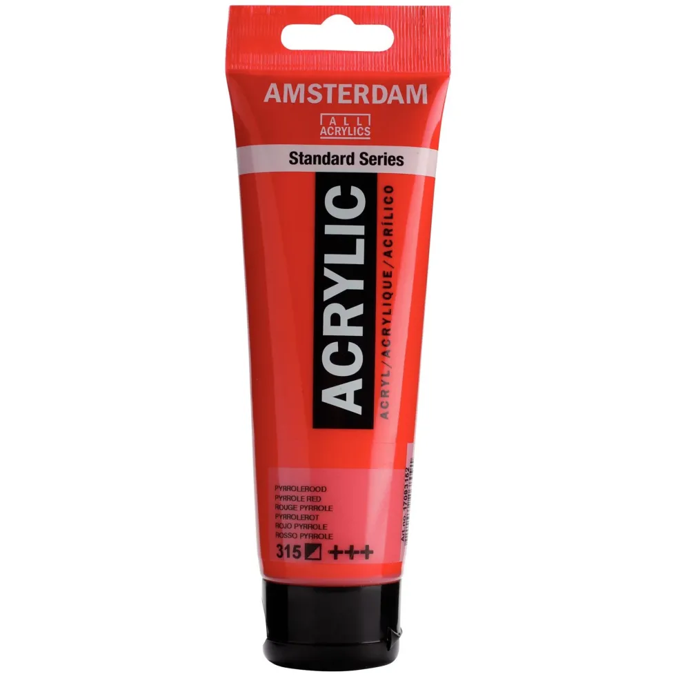 Farba akrylowa - Amsterdam - Pyrrole Red, 120 ml