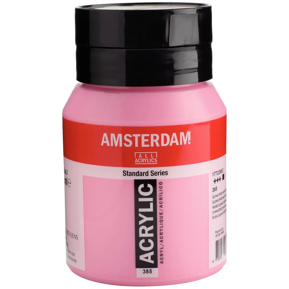 Farba akrylowa - Amsterdam - 385, Quinacridone Rose Light, 500 ml