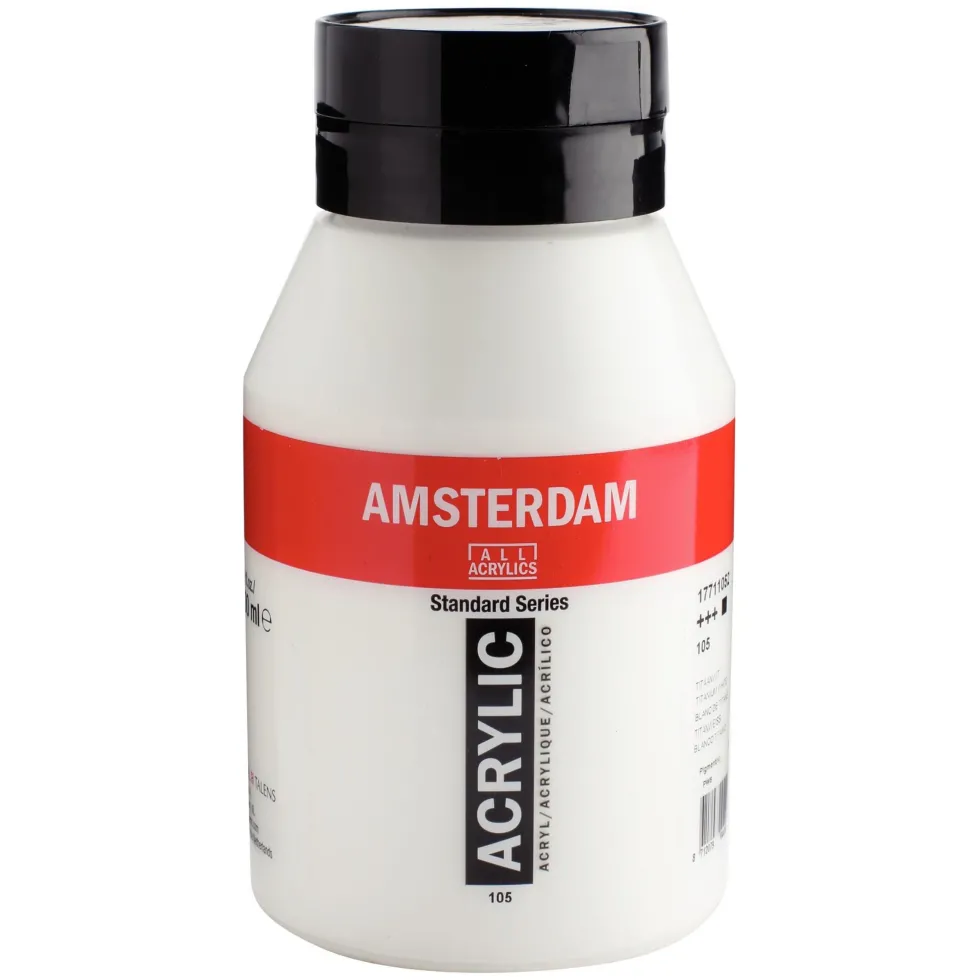 Farba akrylowa - Amsterdam - Titanium White, 1000 ml