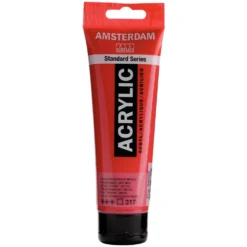 Farba akrylowa - Amsterdam - Transparent Red Medium, 120 ml