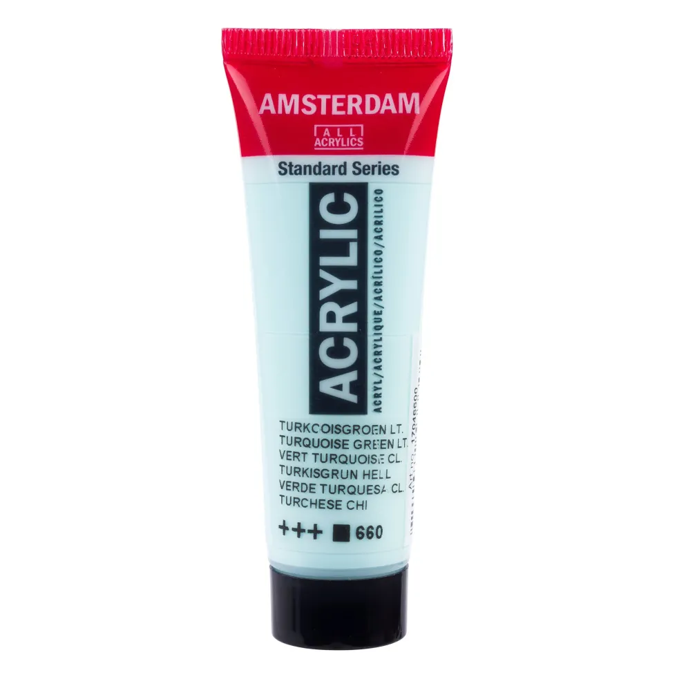 Farba akrylowa - Amsterdam - 660, Turquoise Green Light, 20 ml
