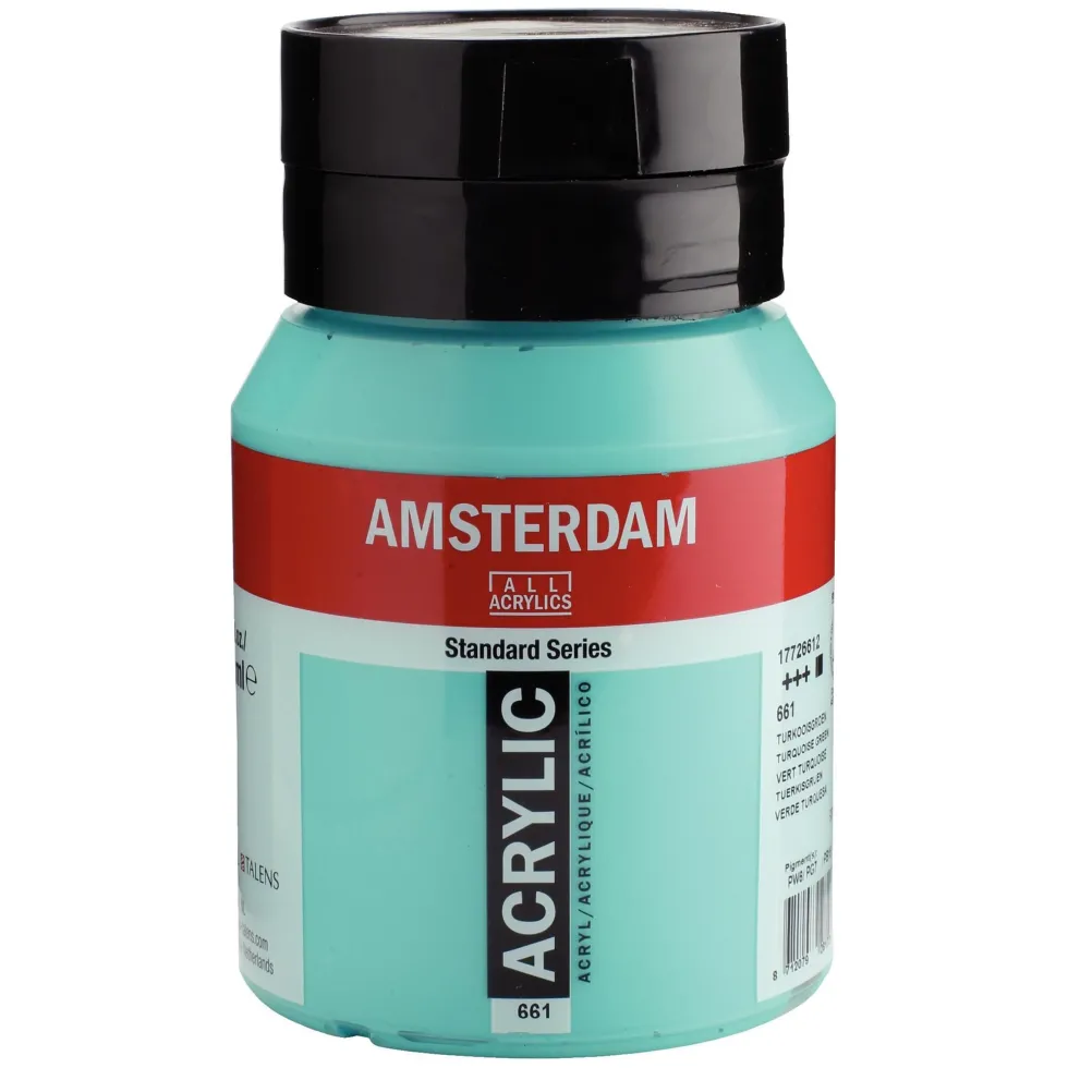 Farba akrylowa - Amsterdam - 661, Turquoise Green, 500 ml